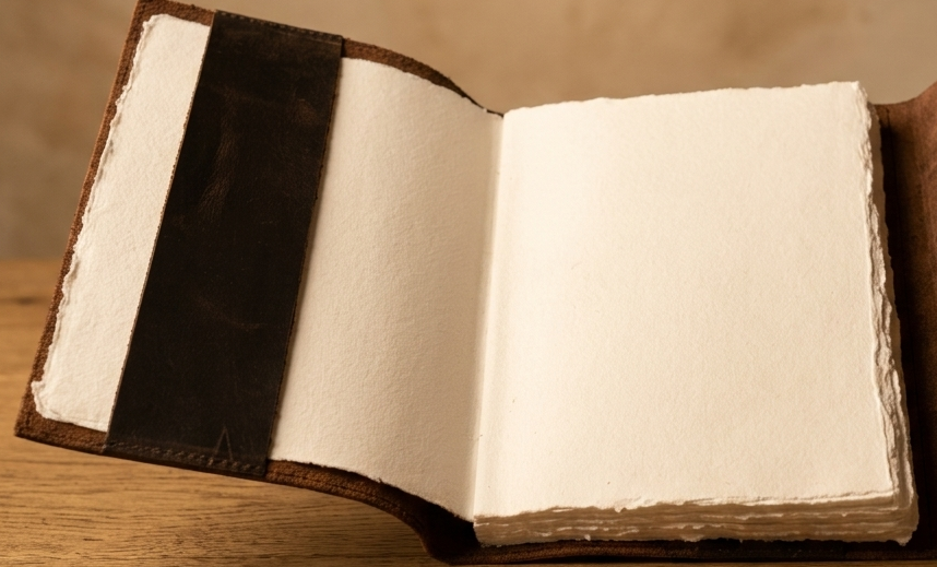 Cuaderno de Piel Encerada Recargable – Papel Pergamino Artesanal