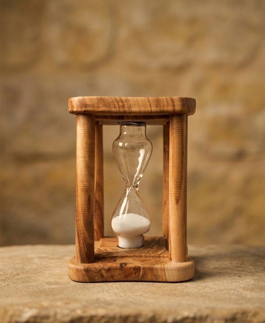Reloj de Arena de Madera de Olivo