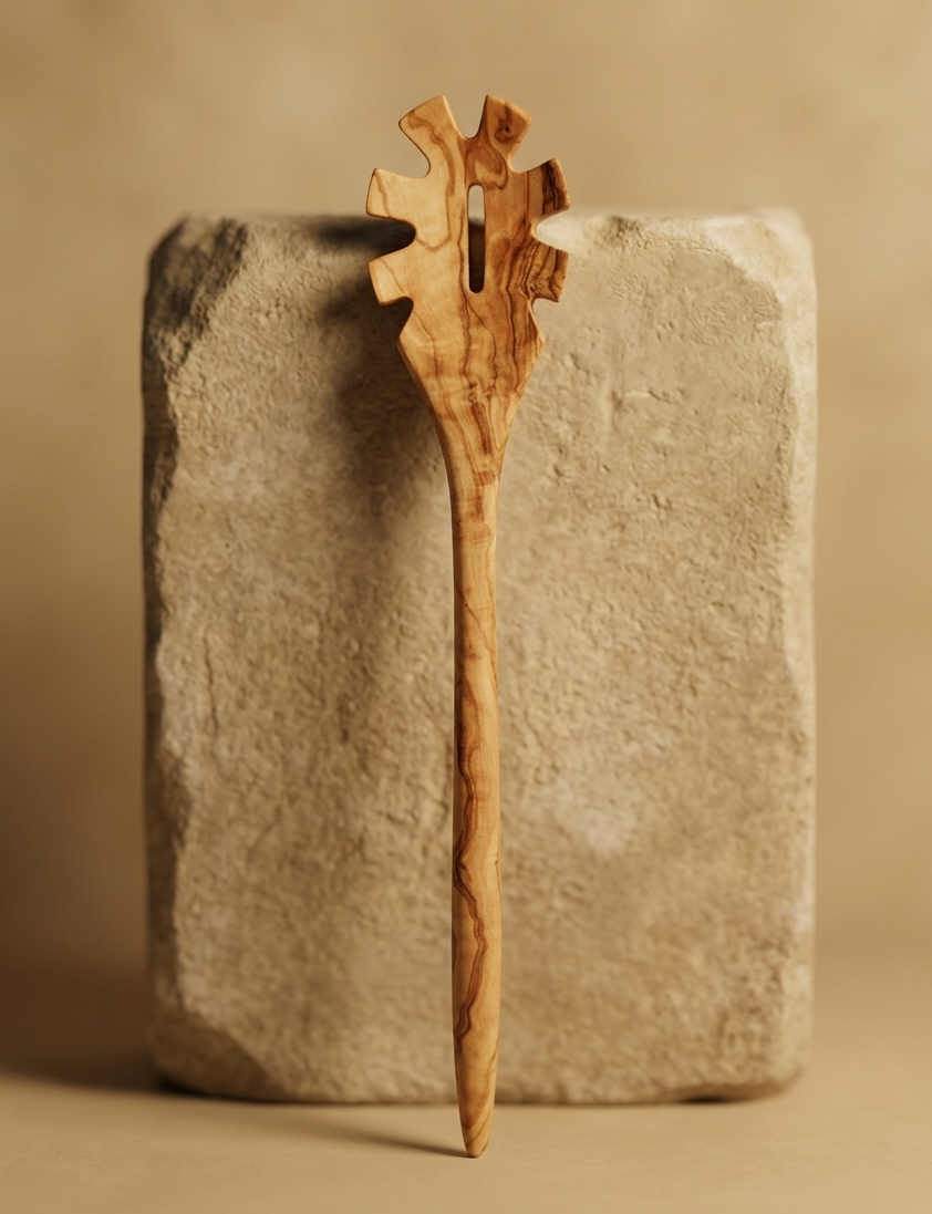 Utensilio para Espaguetis de Madera de Olivo 35 cm – Natural y Resistente