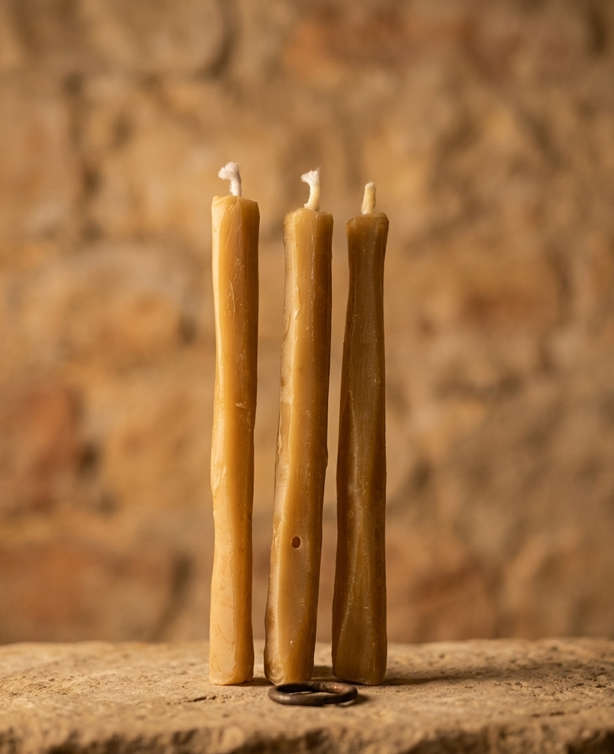 Velas de Cera de Abeja Natural 10 cm | Hechas a Mano