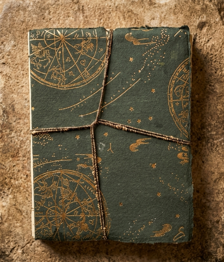Cuaderno Zodíaco A5 | Papel Pergamino Hecho a Mano