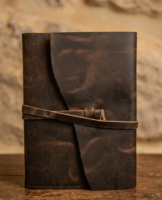 Cuaderno de Piel Encerada Recargable – Papel Pergamino Artesanal