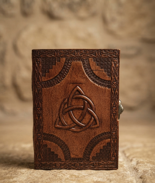 Cuaderno de Cuero con Triquetra