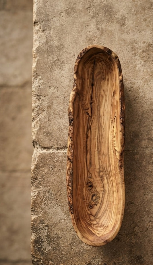 Cuenco Rústico de Madera de Olivo · Pieza Limitada