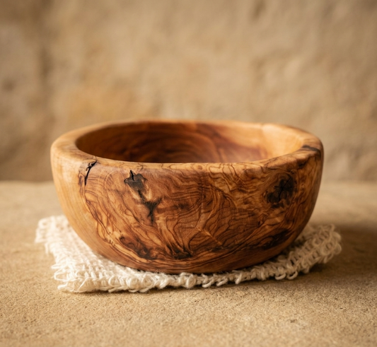 Cuenco Redondo de Madera de Olivo | Artesanal y Multiuso