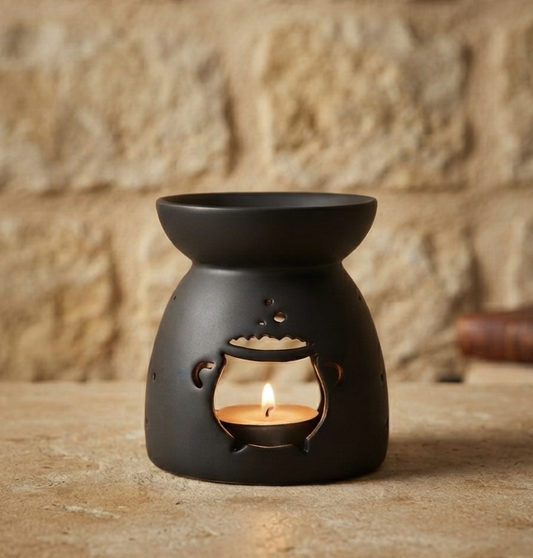 Difusor de Aceites con Recorte de Caldero Negro | Aromaterapia y Decoración