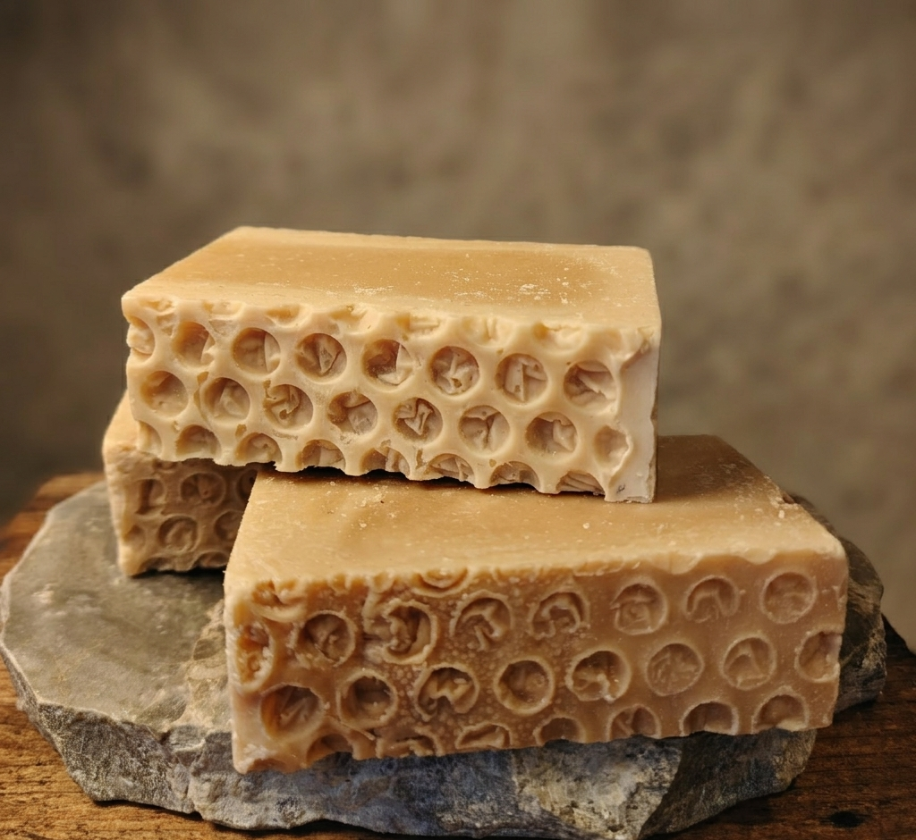 Jabón Natural de Miel Ecológico Superengrasado – Suave, Nutritivo y Sin Perfume