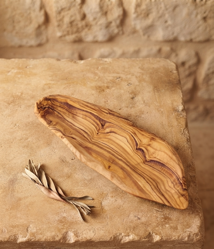 Plato Alargado para Servir de Madera de Olivo | Hecho a Mano