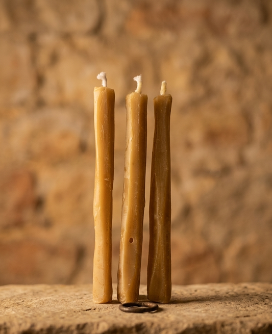 Velas de Cera de Abeja Natural 10 cm | Hechas a Mano